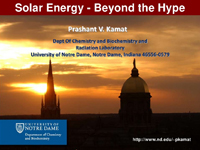 Slideshare webinar Prashant Kamat Solar Energy Beyond the Hype